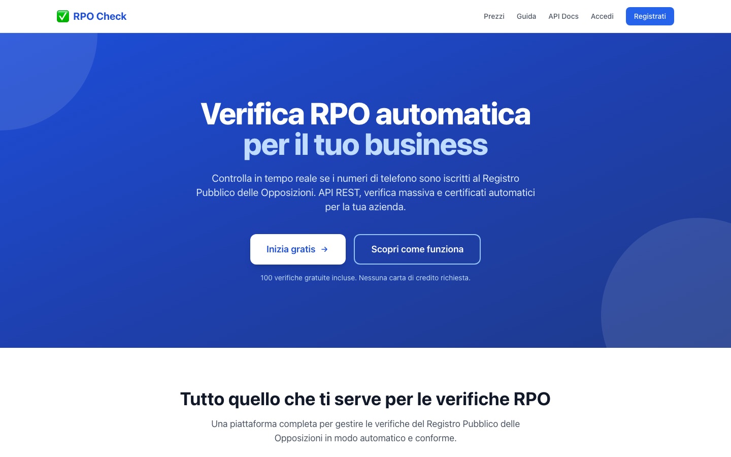 RPO Check — progetto
